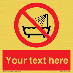 Custom Do not use this device in a bathtub shower or water-filled reservoir